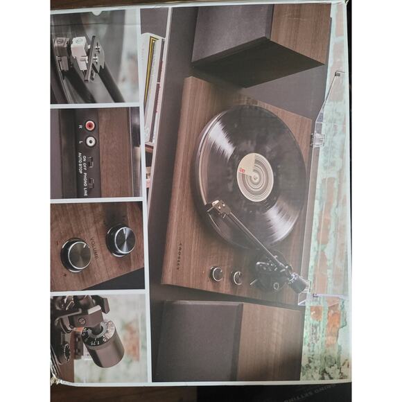 Crosley C62BWA Bluetooth Turntable with Speakers, Anti-Skate Belt Drive, Walnut - Picture 8 of 9